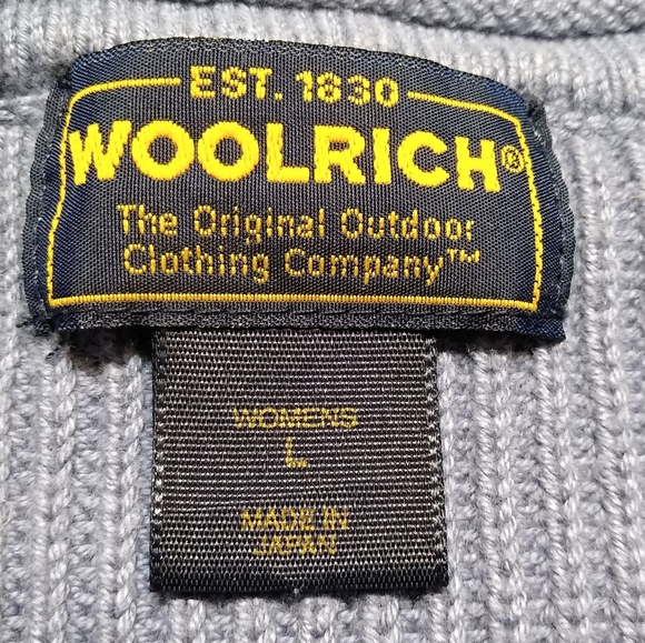 Woolrich blue ribbed knit sweater, L. Blue sweater. - Picture 6 of 7